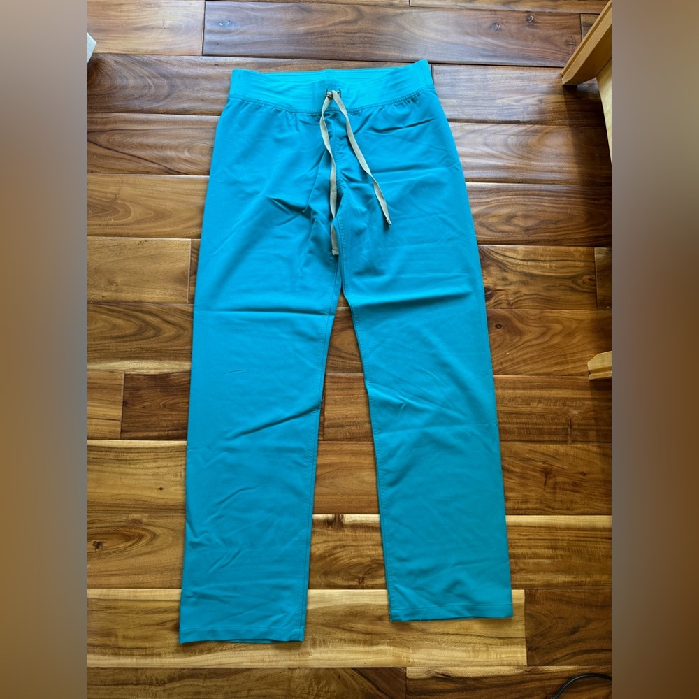Figs Teal Lounge Pants with Drawstring
